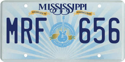 MS license plate MRF656
