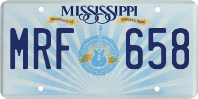 MS license plate MRF658