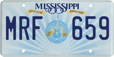 MS license plate MRF659