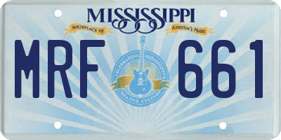 MS license plate MRF661