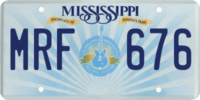 MS license plate MRF676