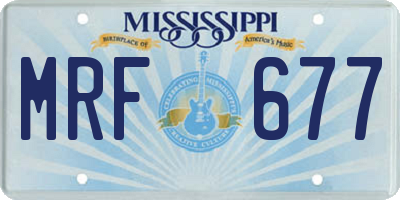 MS license plate MRF677