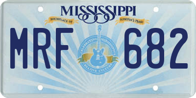 MS license plate MRF682