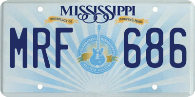 MS license plate MRF686
