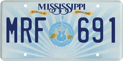 MS license plate MRF691