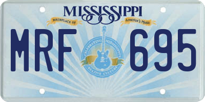MS license plate MRF695