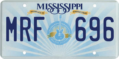 MS license plate MRF696