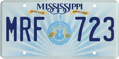 MS license plate MRF723