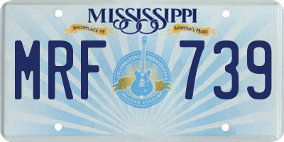MS license plate MRF739