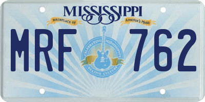 MS license plate MRF762