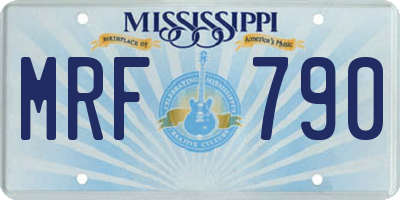 MS license plate MRF790