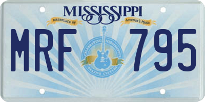 MS license plate MRF795