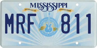 MS license plate MRF811