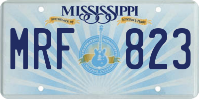 MS license plate MRF823