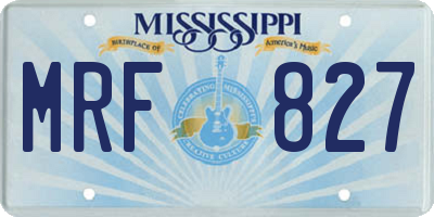 MS license plate MRF827