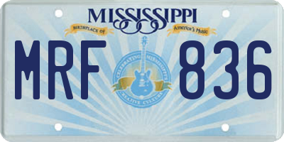 MS license plate MRF836