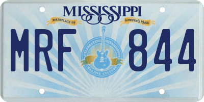 MS license plate MRF844