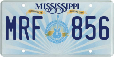 MS license plate MRF856