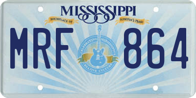 MS license plate MRF864