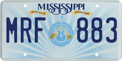 MS license plate MRF883