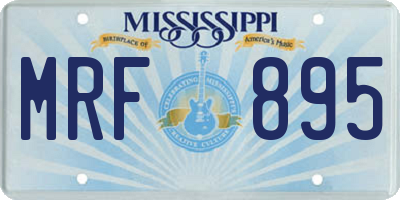 MS license plate MRF895