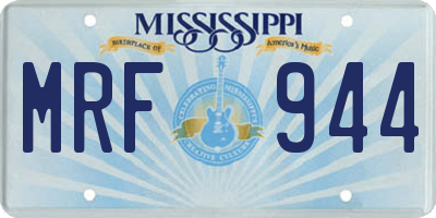 MS license plate MRF944