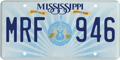 MS license plate MRF946