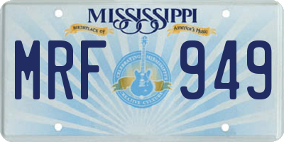 MS license plate MRF949