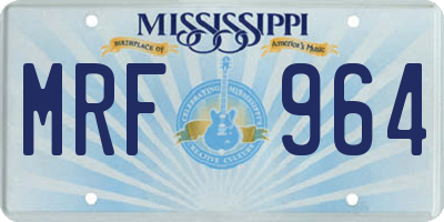 MS license plate MRF964