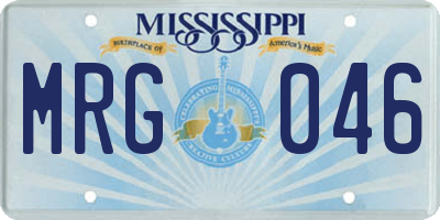 MS license plate MRG046