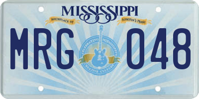 MS license plate MRG048