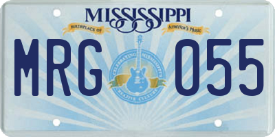 MS license plate MRG055