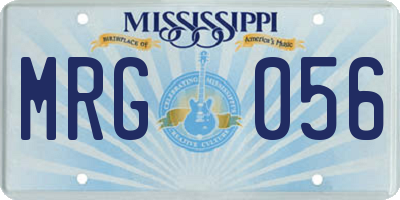 MS license plate MRG056
