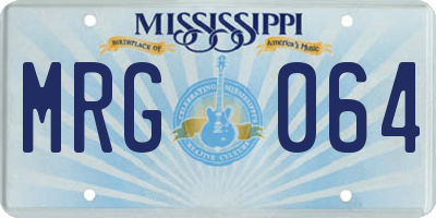 MS license plate MRG064