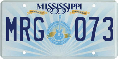 MS license plate MRG073
