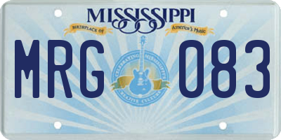 MS license plate MRG083