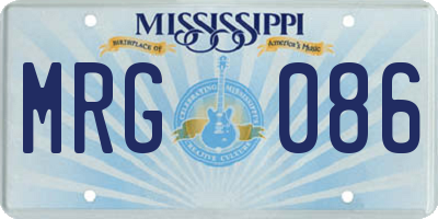 MS license plate MRG086