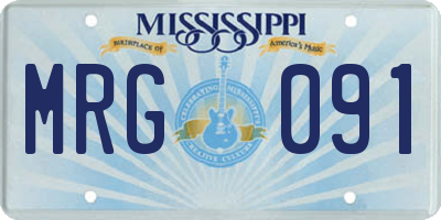 MS license plate MRG091