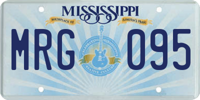 MS license plate MRG095