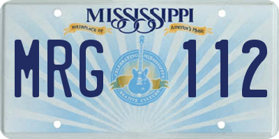 MS license plate MRG112