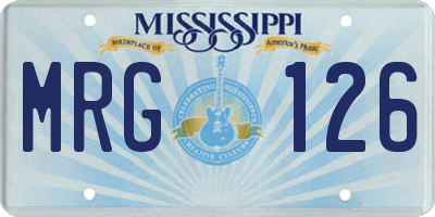 MS license plate MRG126