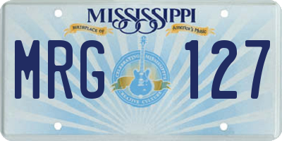 MS license plate MRG127