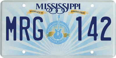 MS license plate MRG142