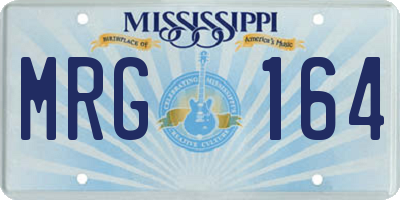 MS license plate MRG164