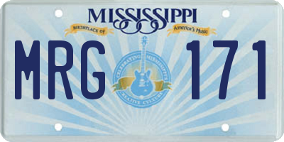 MS license plate MRG171