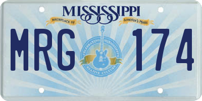 MS license plate MRG174
