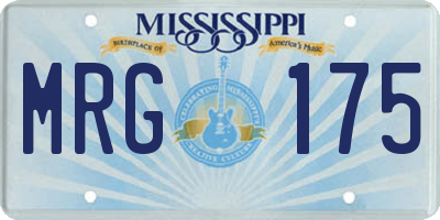 MS license plate MRG175