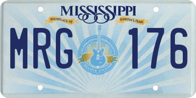 MS license plate MRG176