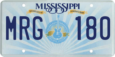 MS license plate MRG180