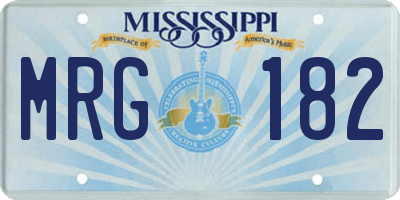 MS license plate MRG182